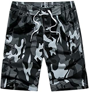 Bañador Camuflaje para Hombre - Trajes de baño Short de Playa surferos - Boardshorts bañadores de natación