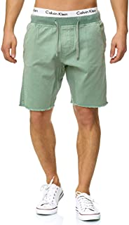 Caballero Carver Pantalones Cortos Chinos de 100 % algodón | Más Corto Pantalón Regular Fit Bermudas Verano Largo por la Rodilla Destroyed Men Pants Chino para Hombres