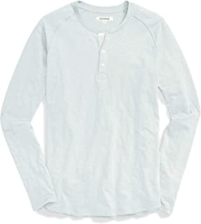 Marca Amazon - Goodthreads – Camiseta estilo Henley de algodón flameado de manga larga, ligera para hombre