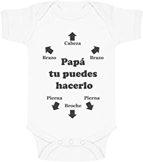 Body de Manga Corta para Bebé - Regalos Originales para Padres Primerizos - Papá Tu Puedes Hacerlo