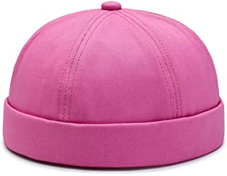 Gorros para Hombres y Mujeres, Gorros Ajustados de algodón y algodón, Gorros Rojos Rojos para jóvenes, Gorros Negros de Verano, Gorros Marineros