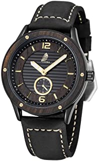 Reloj Casual de Cuarzo para Hombre, CZOKA Impermeable Deporte Cuarzo Analógico Reloj Gents Cronógrafo con Correa de Piel